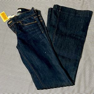 J Brand dark denim flow rise bell bottom